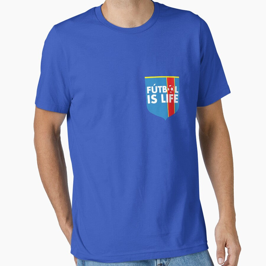 Futbol is Life Small Football Soccer Lover Dani R TV - Adult & Kids T-Shirts, Sweatshirts & Hoodies apparel design preview 1