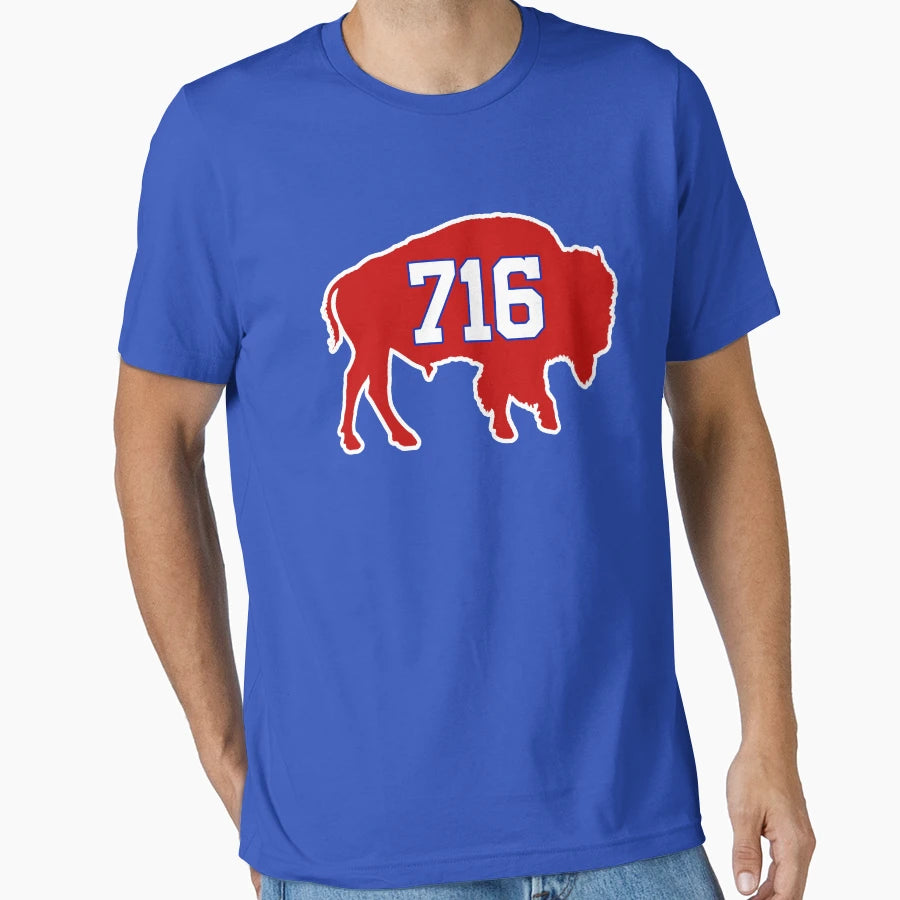 Buffalo 716 Area Code And T-Shirt - Minimalist Print Men Women - T-Shirt, Sweatshirt, Hoodie