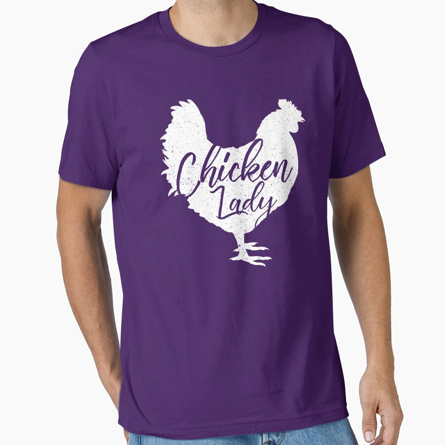 Chicken Lady for Women White by threadsmonkey - Adult & Kids T-Shirts, Sweatshirts & Hoodies apparel design preview 1