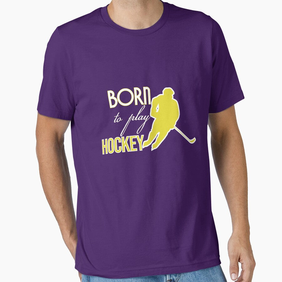 Born to play Hockey for love of the sport by - Adult & Kids T-Shirts, Sweatshirts & Hoodies apparel design preview 1