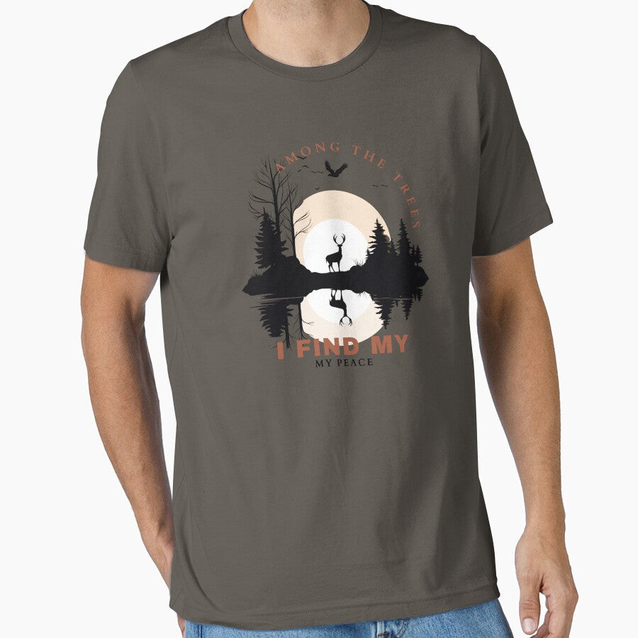 Among the Trees Where I Find My Peace by Creation - Adult & Kids T-Shirts, Sweatshirts & Hoodies apparel design preview 1