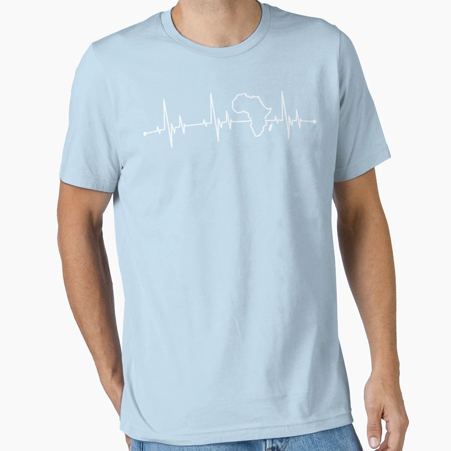 Africa Is My Heartbeat T-Shirt - Aesthetic Graphic for Adults - T-Shirt, Sweatshirt, Hoodie