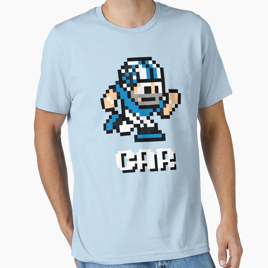Carolina Panthers Tecmo Super Bowl T-Shirt - Custom Art Print Men Women - T-Shirt, Sweatshirt, Hoodie