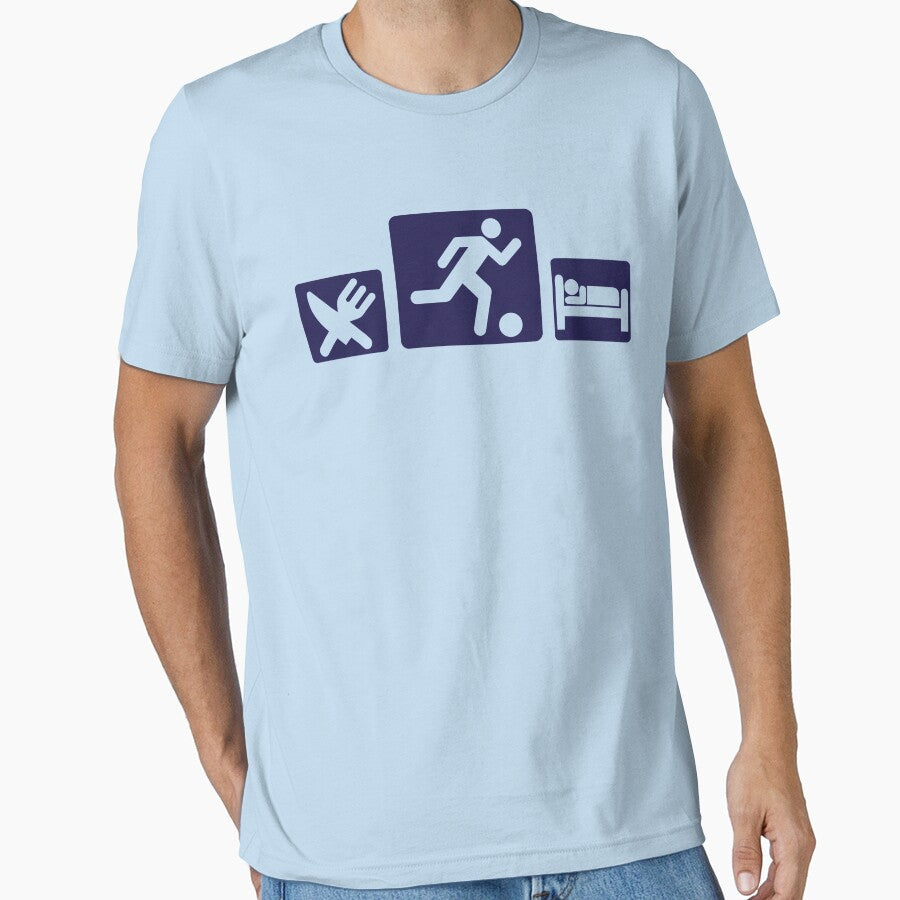 Eat, play, sleep Football, Soccer by nektarinchen - Adult & Kids T-Shirts, Sweatshirts & Hoodies apparel design preview 1