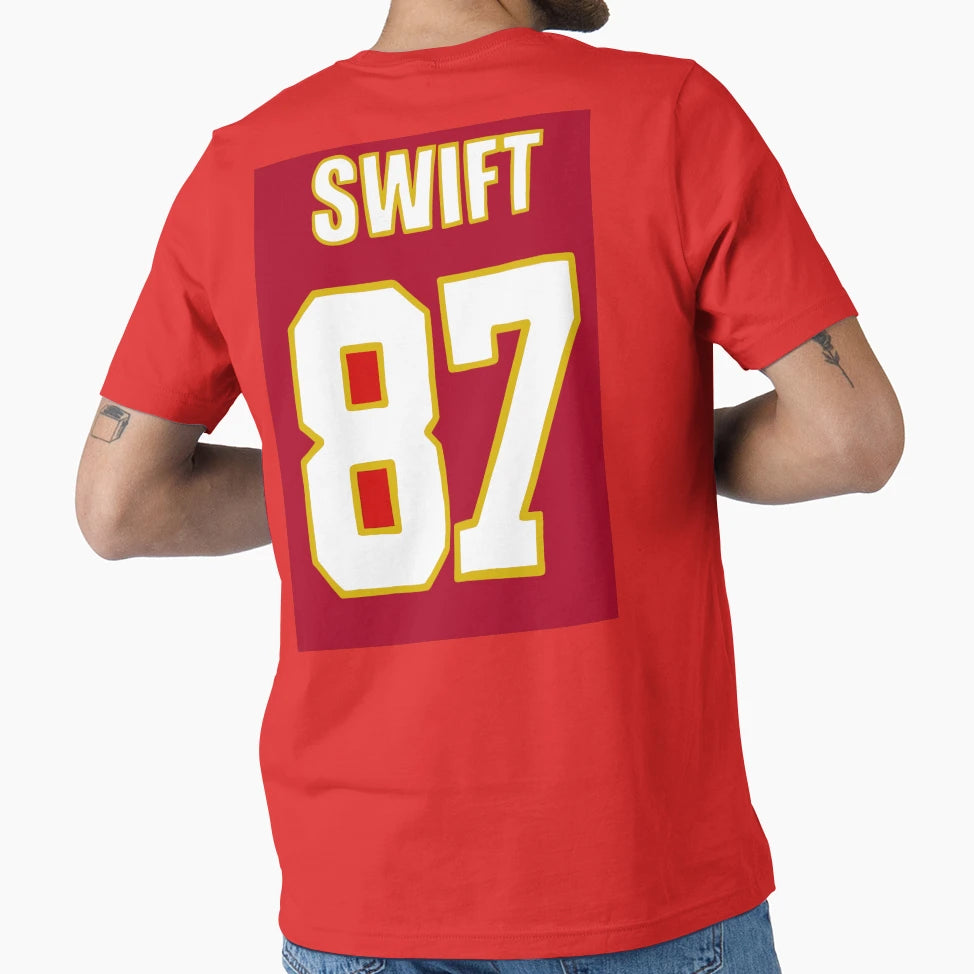 Swift Kelce Jersey T-Shirt - Minimalist Print for Adults - T-Shirt, Sweatshirt, Hoodie