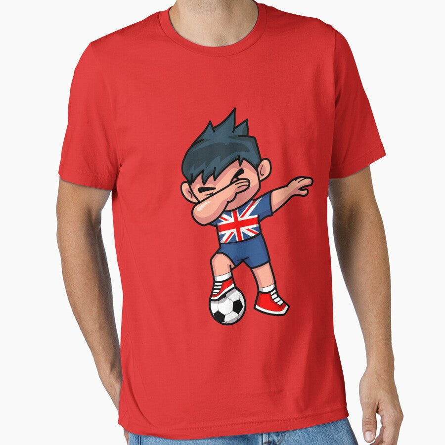 Soccer Boy Dabbing England by melsens - Adult & Kids T-Shirts, Sweatshirts & Hoodies apparel design preview 1