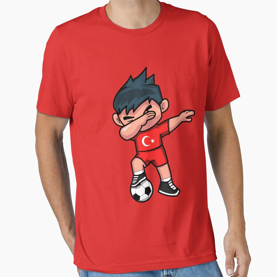 Soccer Boy Dabbing Turkey by melsens - Adult & Kids T-Shirts, Sweatshirts & Hoodies apparel design preview 1