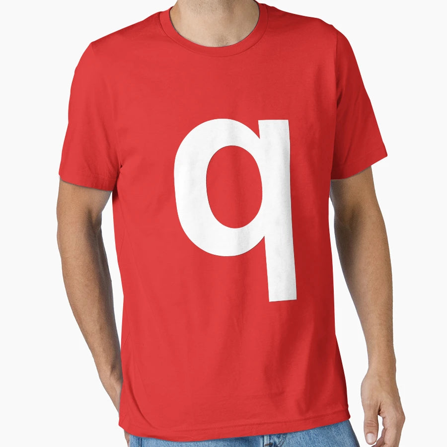 Q White T-Shirt - Custom Art Print Men Women - T-Shirt, Sweatshirt, Hoodie