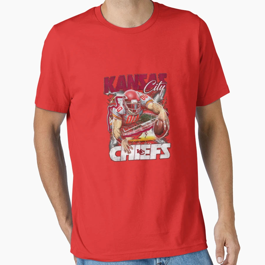 Kansas City Football Icon T-Shirt - Minimalist Print for Adults - T-Shirt, Sweatshirt, Hoodie