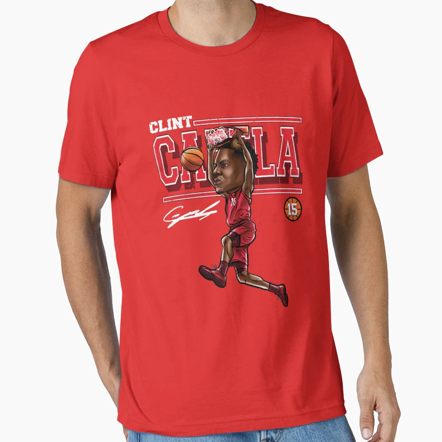 Clint Capela Cartoon T-Shirt - Fun Novelty Design Unisex - T-Shirt, Sweatshirt, Hoodie