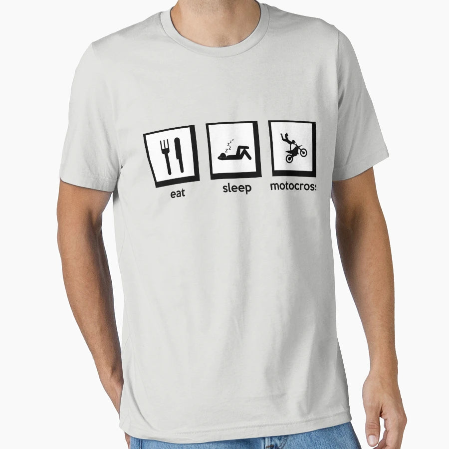 Eat Sleep Motocross T-Shirt - Trendy Graphic Unisex - T-Shirt, Sweatshirt, Hoodie