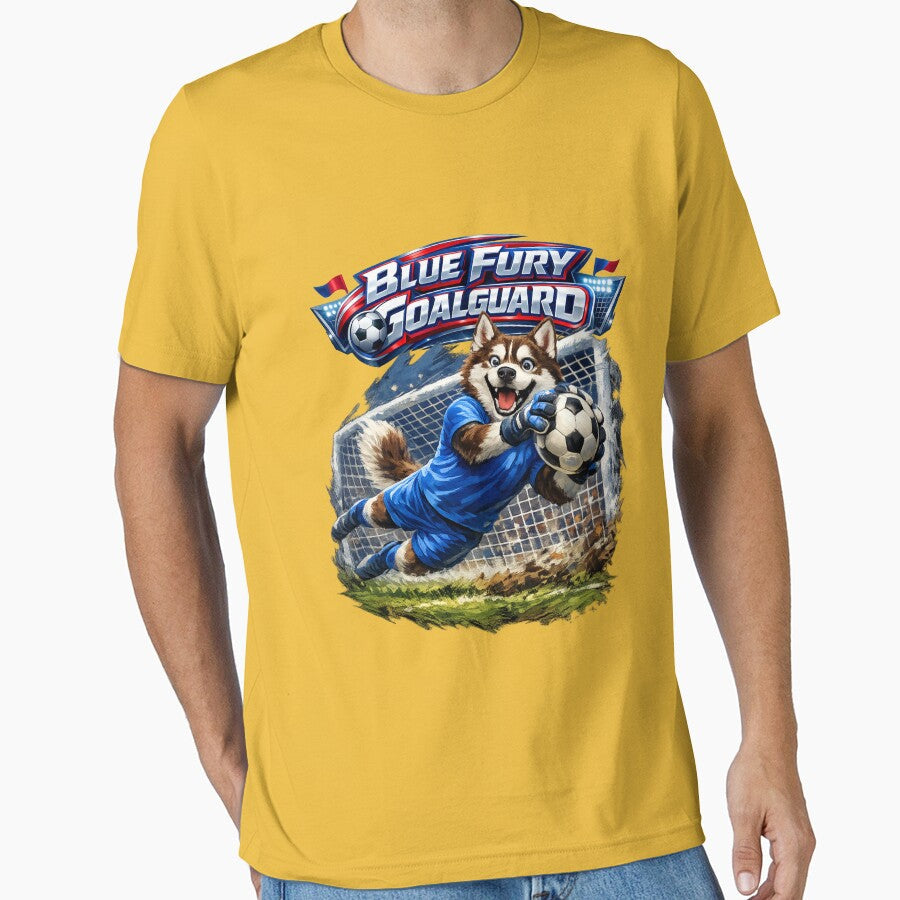 Masterpiece-Siberian Husky Goal Keeper by Masterpiece - Adult & Kids T-Shirts, Sweatshirts & Hoodies apparel design preview 1