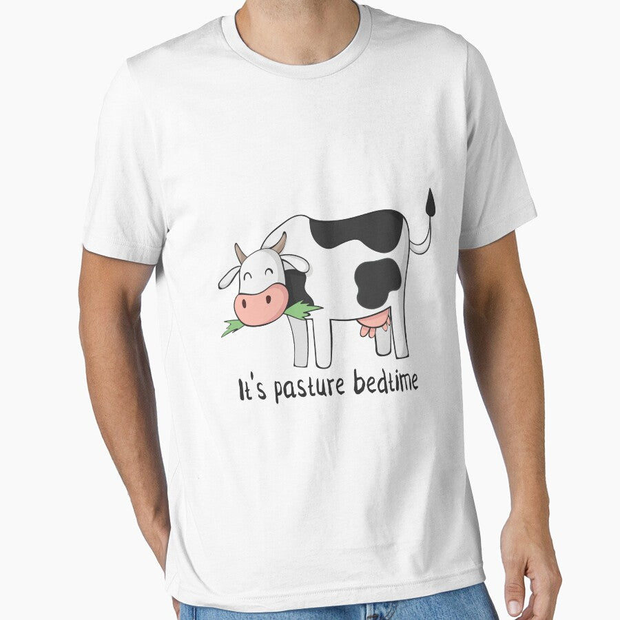 It's Pasture Bedtime Funny Cow by DreamyPanda - Adult & Kids T-Shirts, Sweatshirts & Hoodies apparel design preview 1