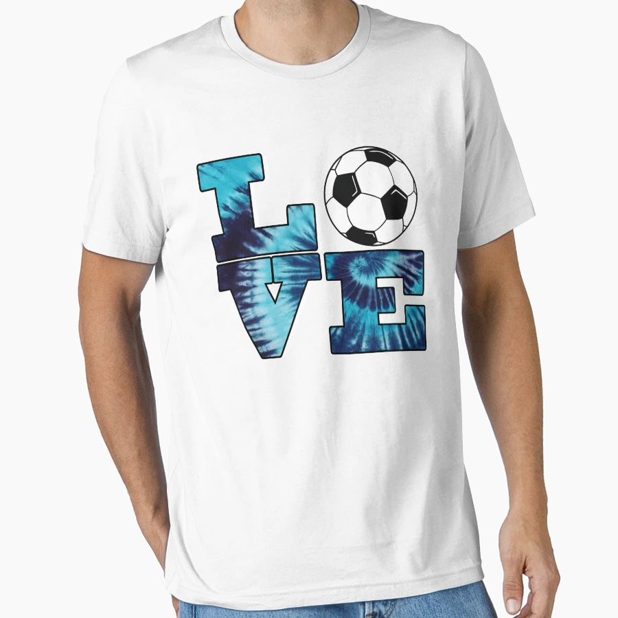Blue Burst Soccer Love Tie Dye T-Shirt - Unique Graphic for Adults - T-Shirt, Sweatshirt, Hoodie