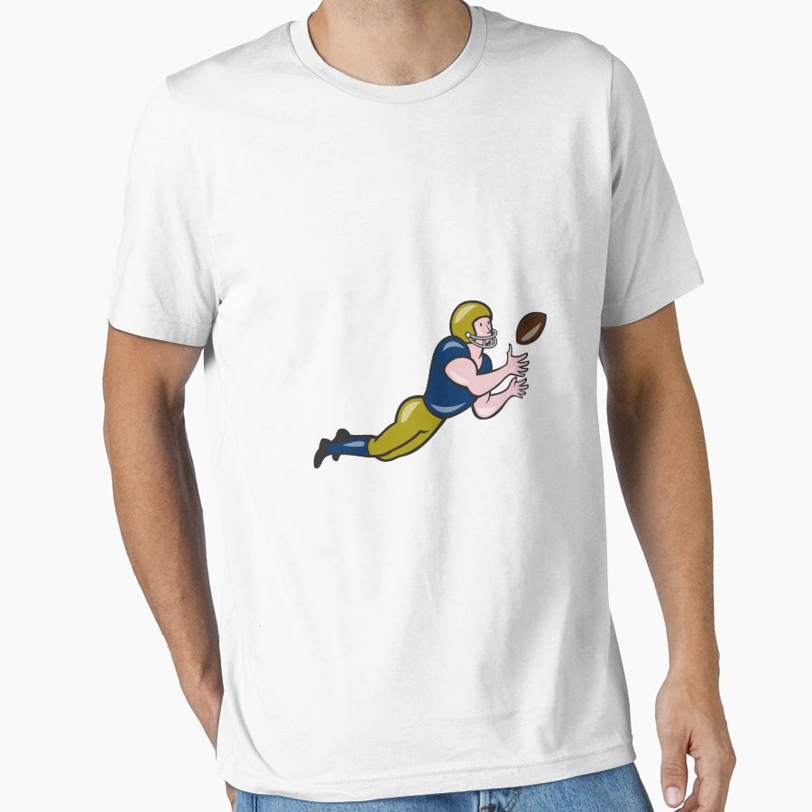 American Football Receiver Catching T-Shirt - Custom Art Print Men Women - T-Shirt, Sweatshirt, Hoodie
