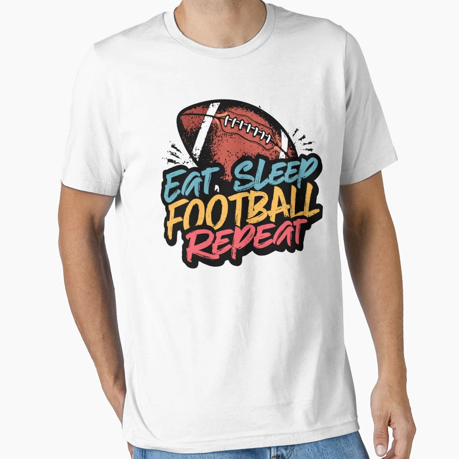 Ultimate Football Lifestyle Eat T-Shirt - Fun Novelty Design for Adults - T-Shirt, Sweatshirt, Hoodie