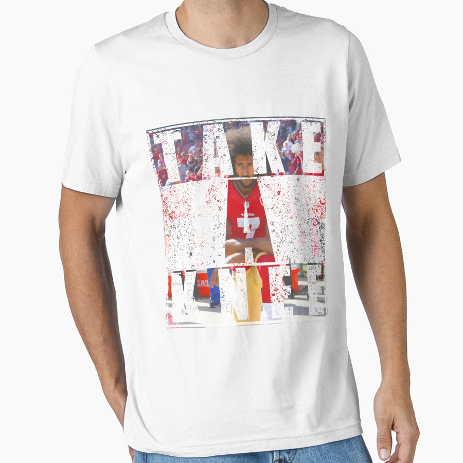Take Knee Im Kap 7 Imwithkap T-Shirt - Aesthetic Graphic for Adults - T-Shirt, Sweatshirt, Hoodie