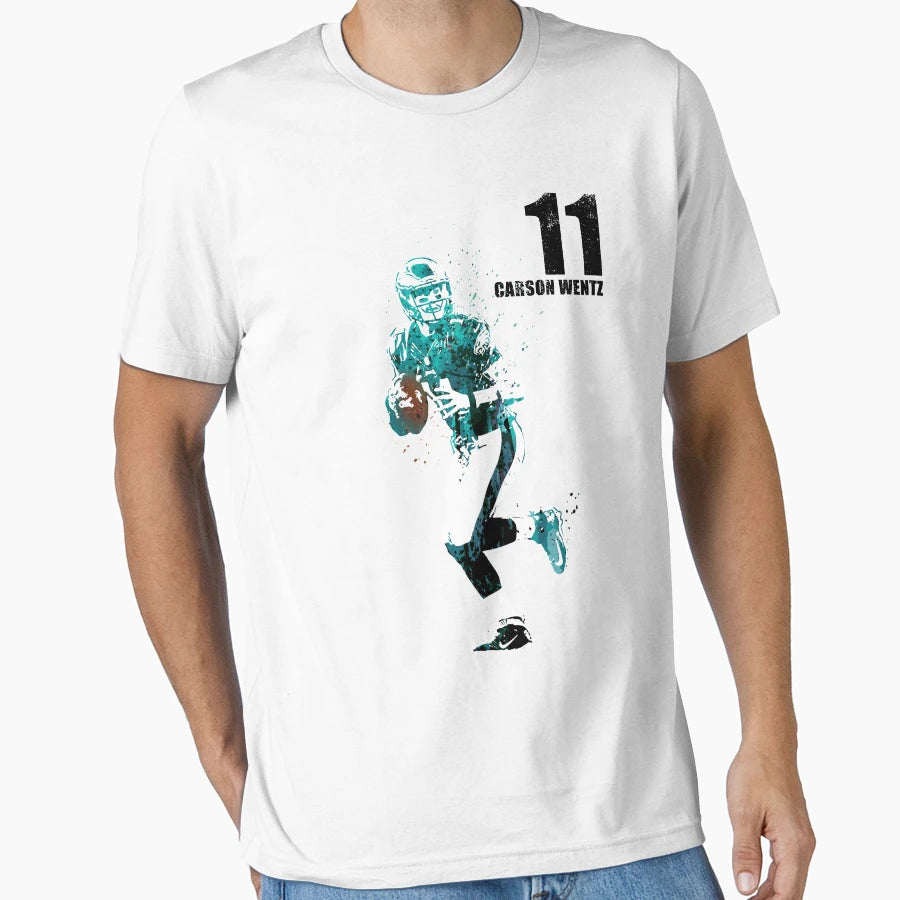 American Football Player Cw White T-Shirt - Unique Graphic Unisex - T-Shirt, Sweatshirt, Hoodie