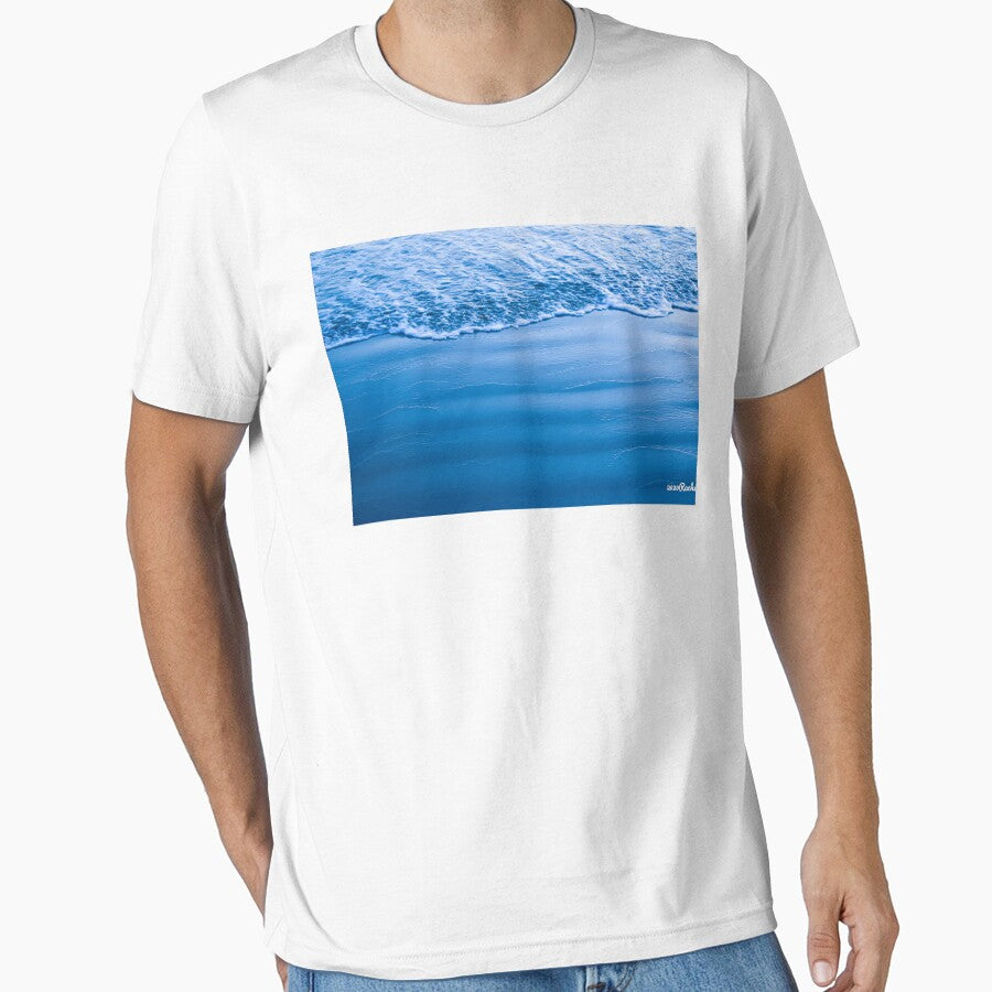 Zen Ocean Waves in Shades of Blue by Yogibear - Adult & Kids T-Shirts, Sweatshirts & Hoodies apparel design preview 1