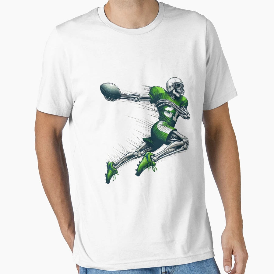 Rugby American Football Skeletons T-Shirt - Minimalist Print Men Women - T-Shirt, Sweatshirt, Hoodie