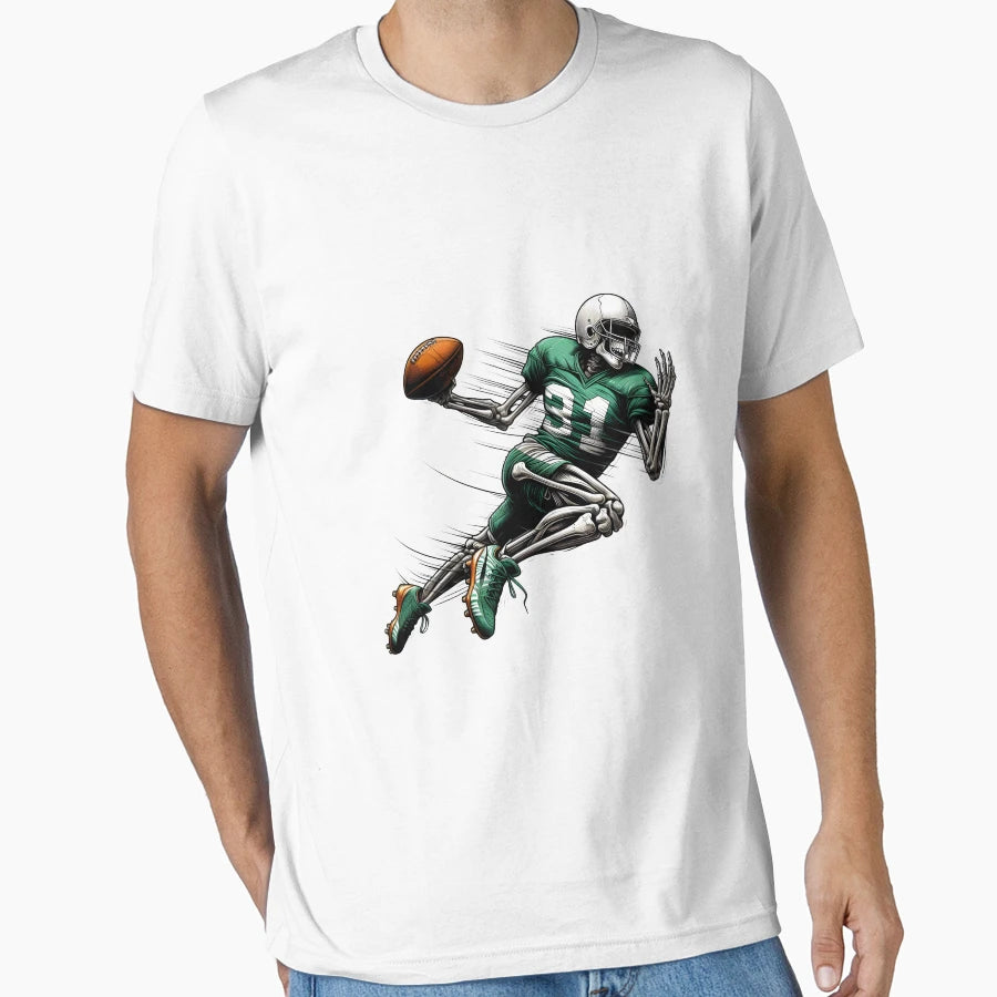 Rugby American Football Skeletons T-Shirt - Novelty Apparel Men Women - T-Shirt, Sweatshirt, Hoodie