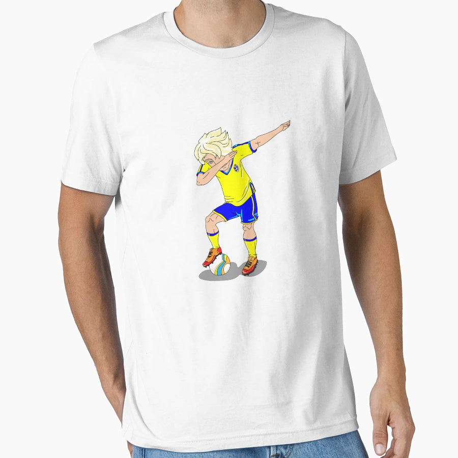 Sweden Footballer Dab T-Shirt - Minimalist Print for Adults - T-Shirt, Sweatshirt, Hoodie