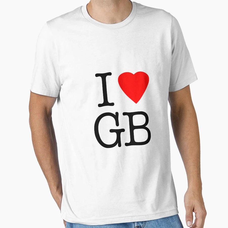 I Love Great Britain I Heart Gb T-Shirt - Trendy Graphic Men Women - T-Shirt, Sweatshirt, Hoodie