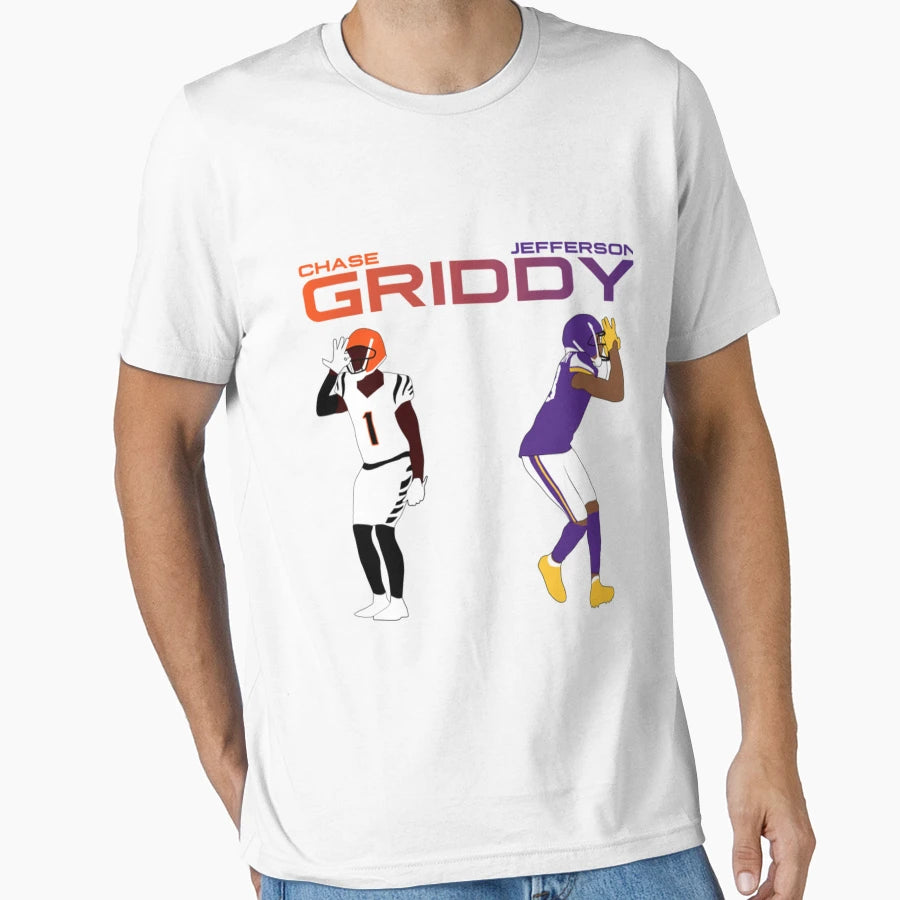 Griddy Duo JJ And Jamarr Chase T-Shirt - Custom Art Print Unisex - T-Shirt, Sweatshirt, Hoodie