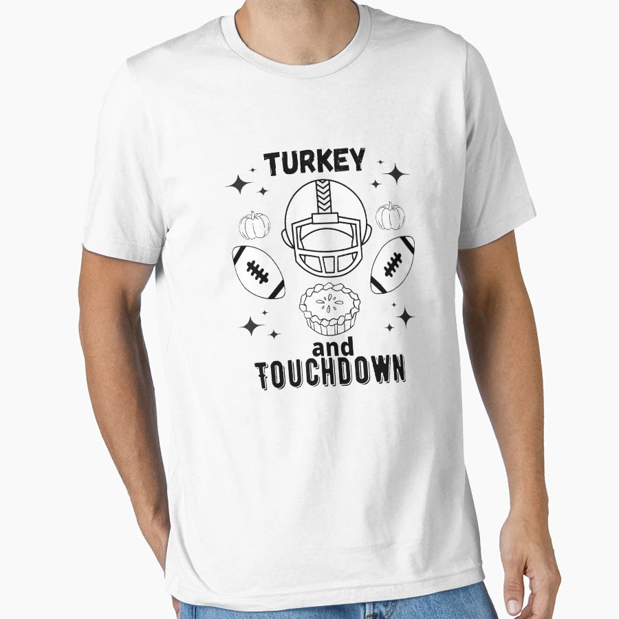 Turkey And Touchdown T-Shirt - Custom Art Print for Adults - T-Shirt, Sweatshirt, Hoodie