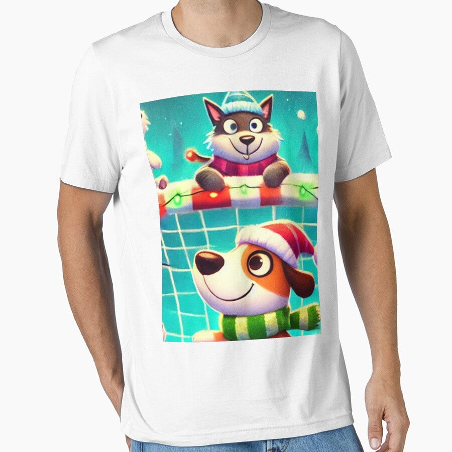 Festive Soccer Match Christmas Fun by PawsAndGiggles - Adult & Kids T-Shirts, Sweatshirts & Hoodies apparel design preview 1