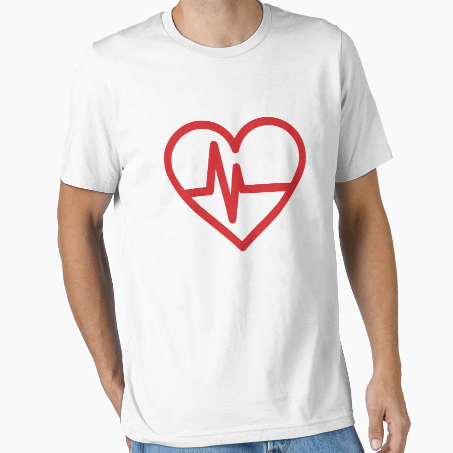 Heart Heartbeat T-Shirt - Novelty Apparel Unisex - T-Shirt, Sweatshirt, Hoodie