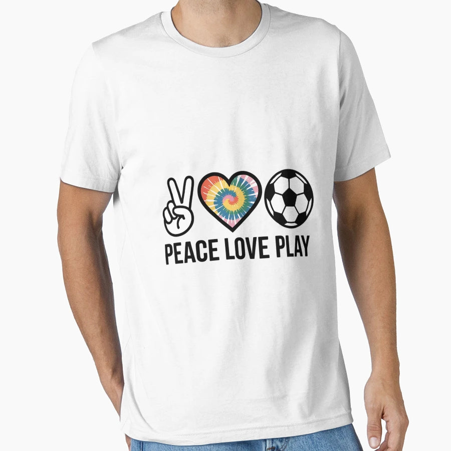 Tie Dye Soccer Teen Peace Love Play T-Shirt - Unique Graphic Men Women - T-Shirt, Sweatshirt, Hoodie