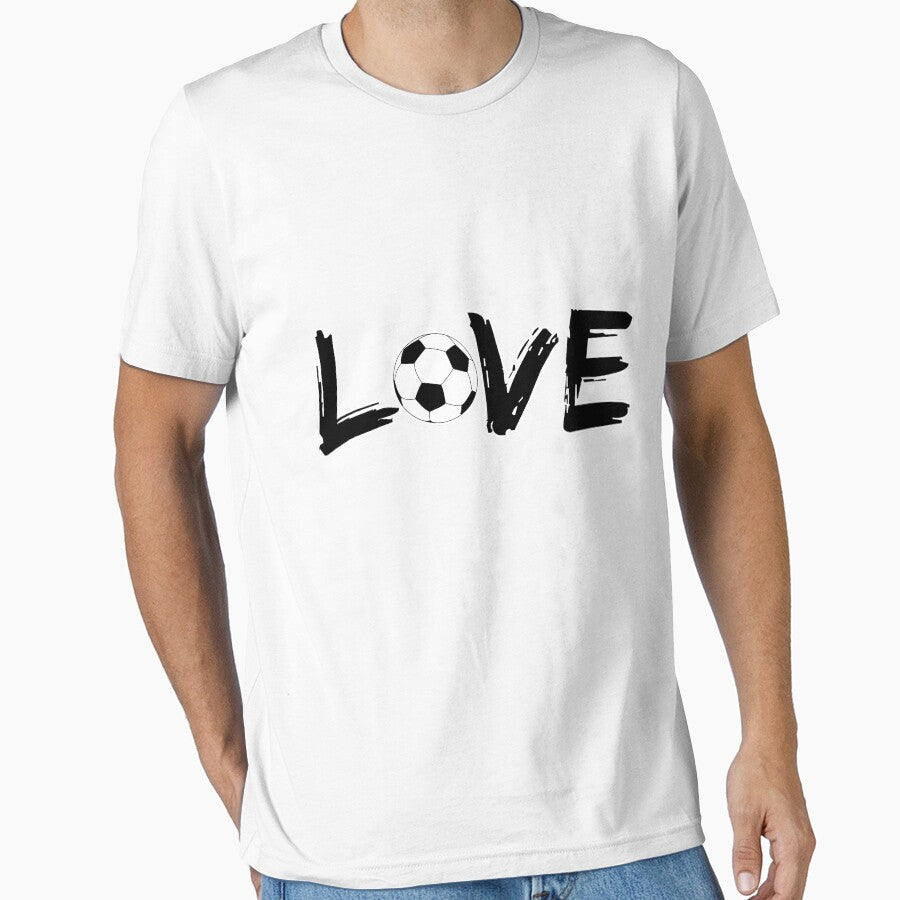 I Love Soccer Football Styled Quotation Graphic Text - Adult & Kids T-Shirts, Sweatshirts & Hoodies apparel design preview 1