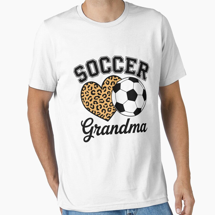 Soccer Grandma Leopard Heart Funny Mothers Day by - Adult & Kids T-Shirts, Sweatshirts & Hoodies apparel design preview 1