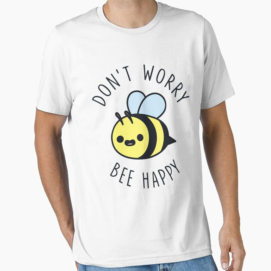 Don't Worry Bee Happy by bonesof987 - Adult & Kids T-Shirts, Sweatshirts & Hoodies apparel design preview 1