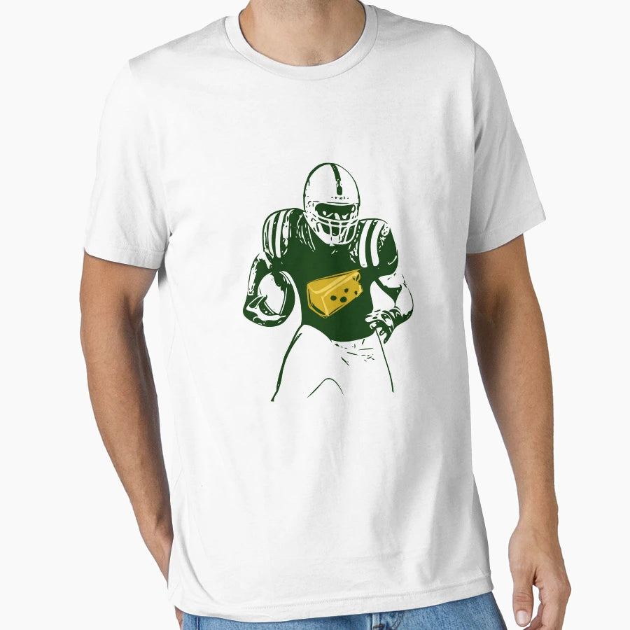 Green Bay Packers Footballer T-Shirt - Fun Novelty Design for Adults - T-Shirt, Sweatshirt, Hoodie