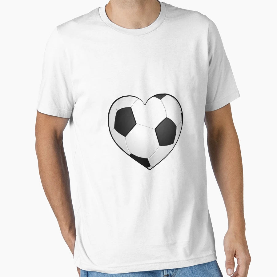 Soccer Heart T-Shirt - Custom Art Print Men Women - T-Shirt, Sweatshirt, Hoodie