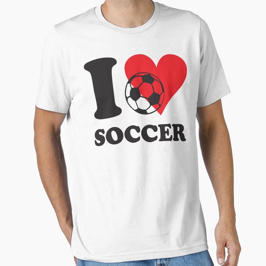 I Love Soccer T-Shirt - Custom Art Print for Adults - T-Shirt, Sweatshirt, Hoodie