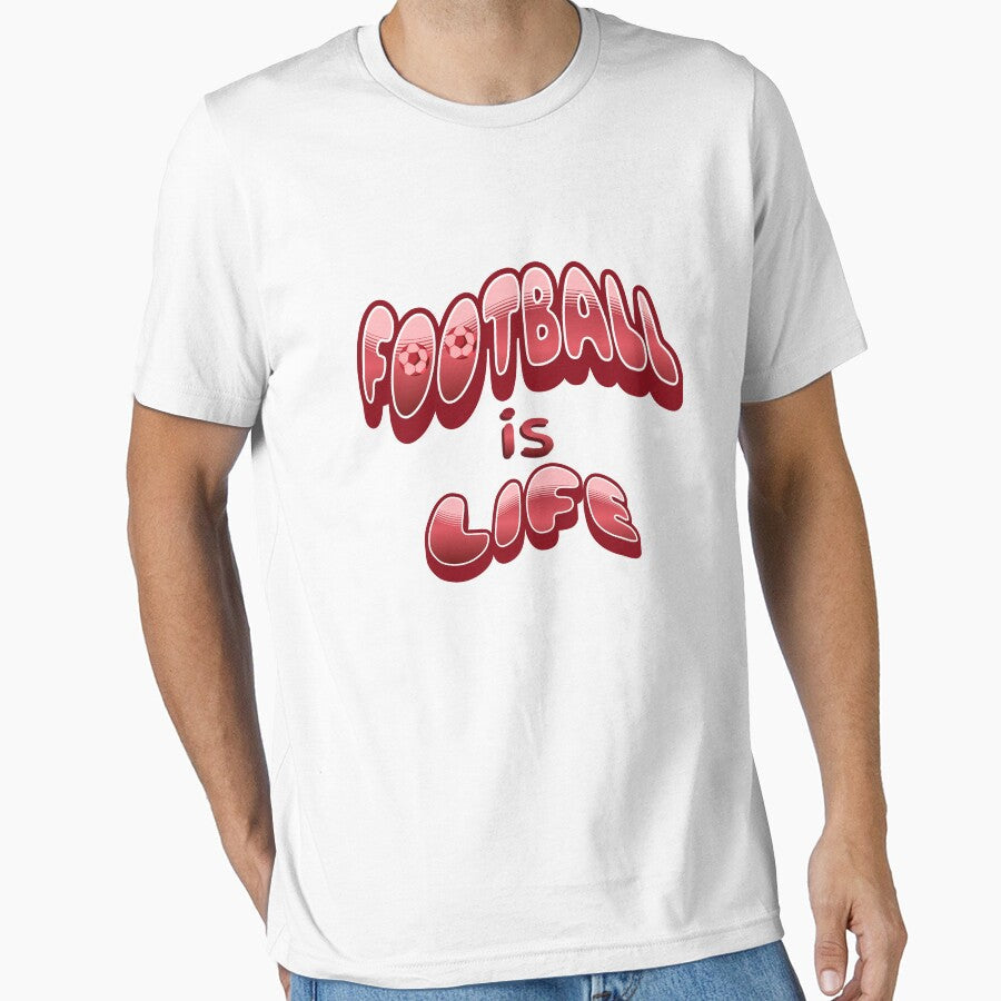 Football is Life Classic Retro (red graphic) by - Adult & Kids T-Shirts, Sweatshirts & Hoodies apparel design preview 1