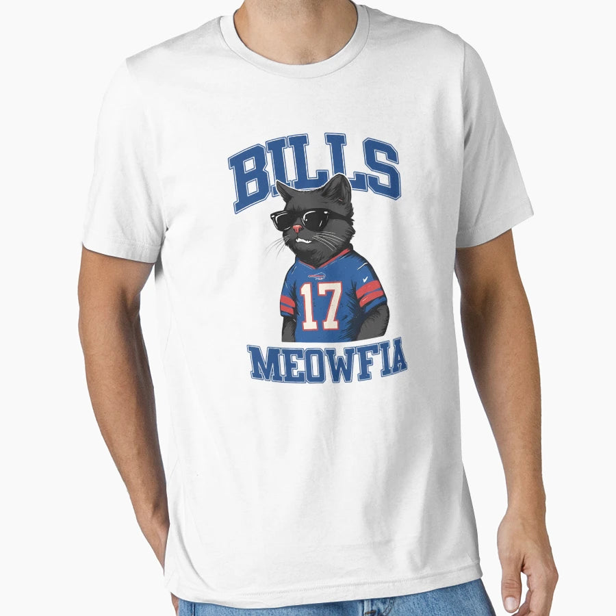 Cat Lovers Buffalo Bills T-Shirt - Graphic Print for Adults - T-Shirt, Sweatshirt, Hoodie