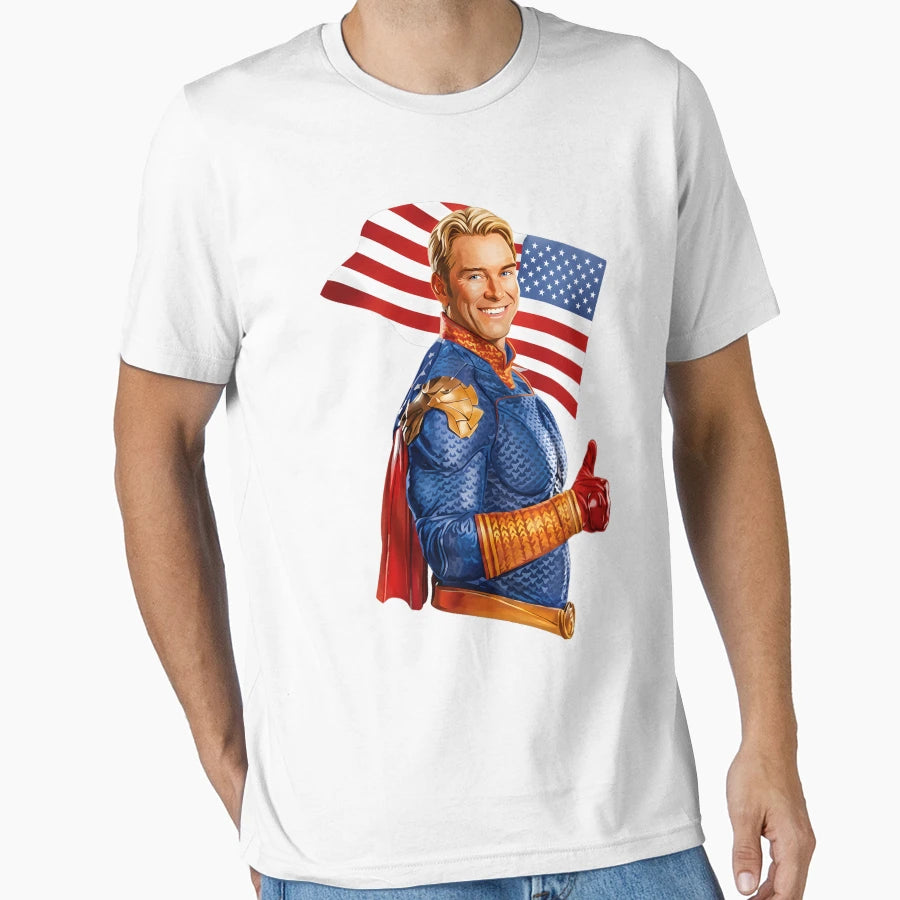 Homelander Superhero Parody T-Shirt - Custom Art Print for Adults - T-Shirt, Sweatshirt, Hoodie