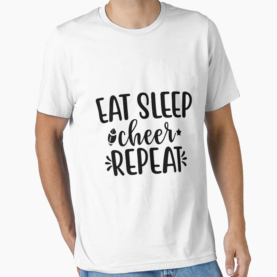 Eat Sleep Cheer Repeat Cheer Mom T-Shirt - Streetwear Style Unisex - T-Shirt, Sweatshirt, Hoodie