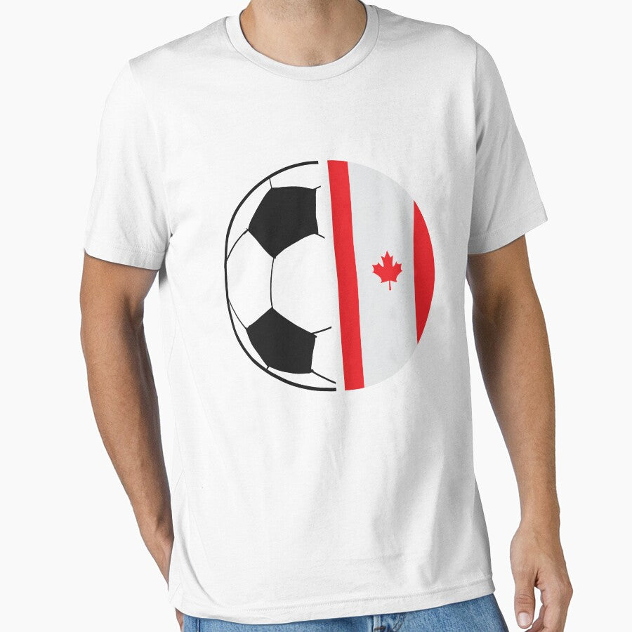 Funny Soccer Design With Canadian Flag For And Futsal - Adult & Kids T-Shirts, Sweatshirts & Hoodies apparel design preview 1