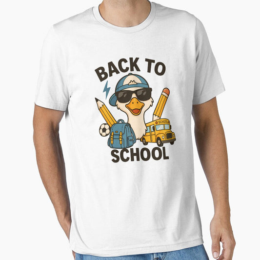 Back to School Cool Goose Funny Graphic by - Adult & Kids T-Shirts, Sweatshirts & Hoodies apparel design preview 1