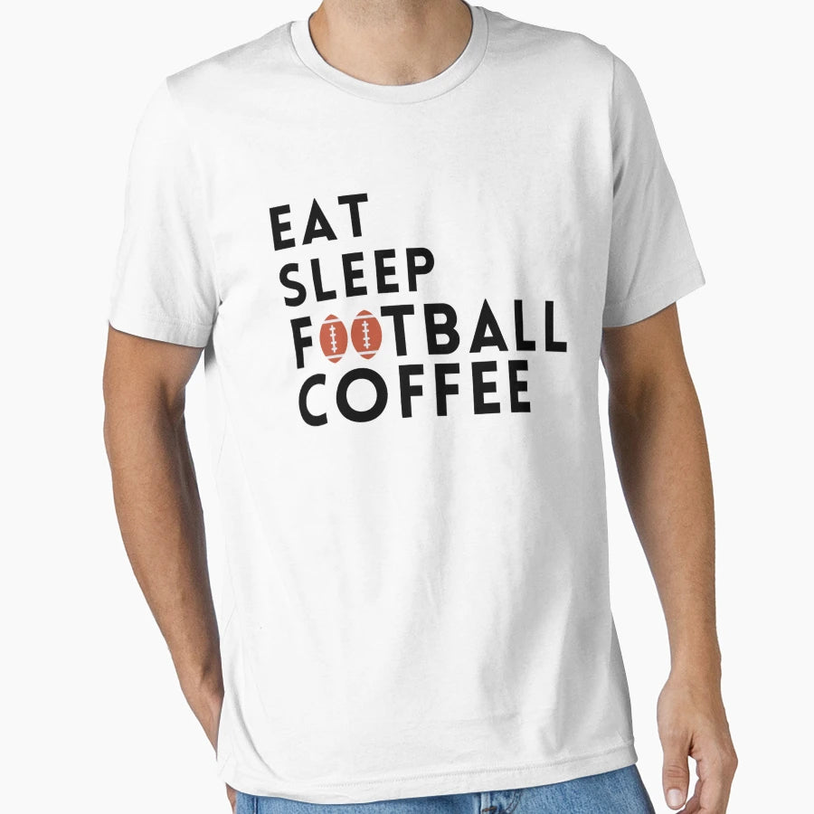 Eat Sleep Football Great Gift Football T-Shirt - Aesthetic Graphic Unisex - T-Shirt, Sweatshirt, Hoodie