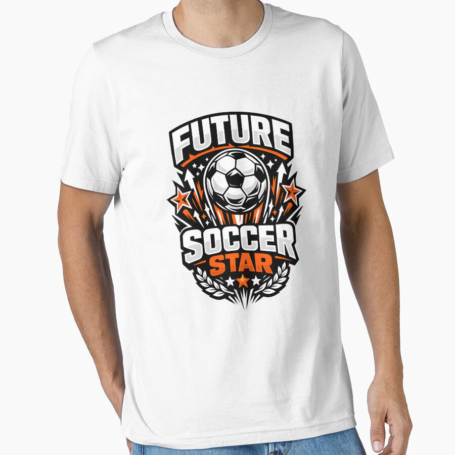 Future Soccer Star Youth Player by DREAMBURN™ - Adult & Kids T-Shirts, Sweatshirts & Hoodies apparel design preview 1