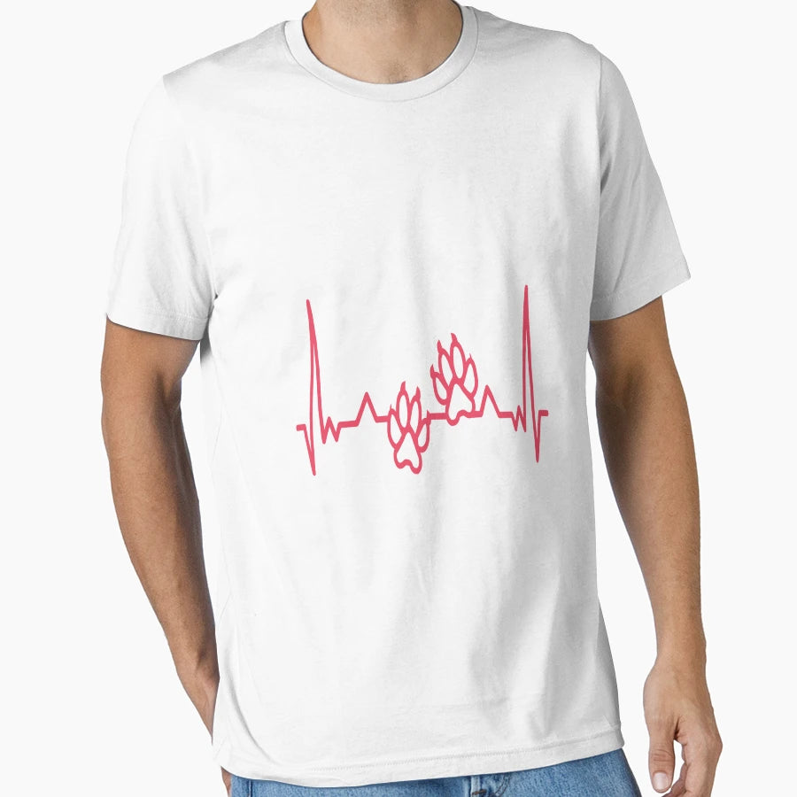 Heart Beat Wolf T-Shirt - Trendy Graphic Men Women - T-Shirt, Sweatshirt, Hoodie
