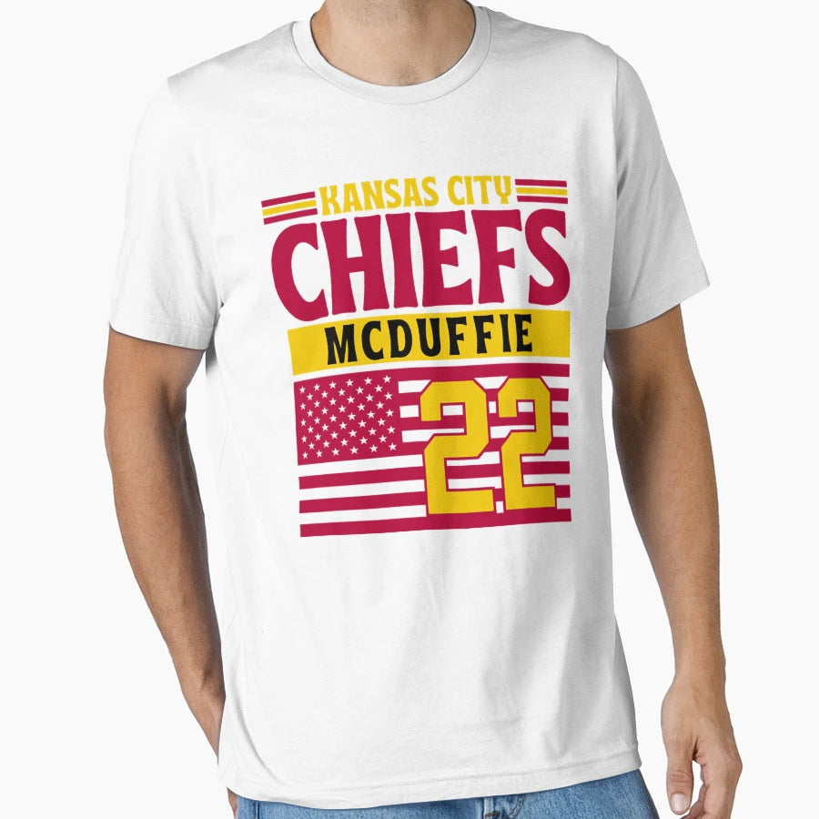 Kansas City Chiefs Mcduffie 22 T-Shirt - Casual Everyday Wear for Adults - T-Shirt, Sweatshirt, Hoodie
