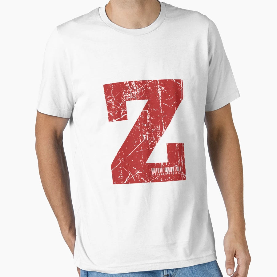 Red Grunge Monogram Letter Z I Am Unique T-Shirt - Aesthetic Graphic Unisex - T-Shirt, Sweatshirt, Hoodie