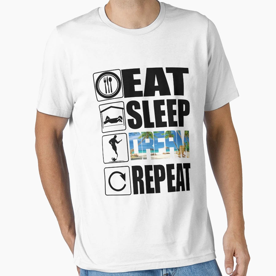 Eat Sleep Dream Repeat T-Shirt - Aesthetic Graphic Unisex - T-Shirt, Sweatshirt, Hoodie